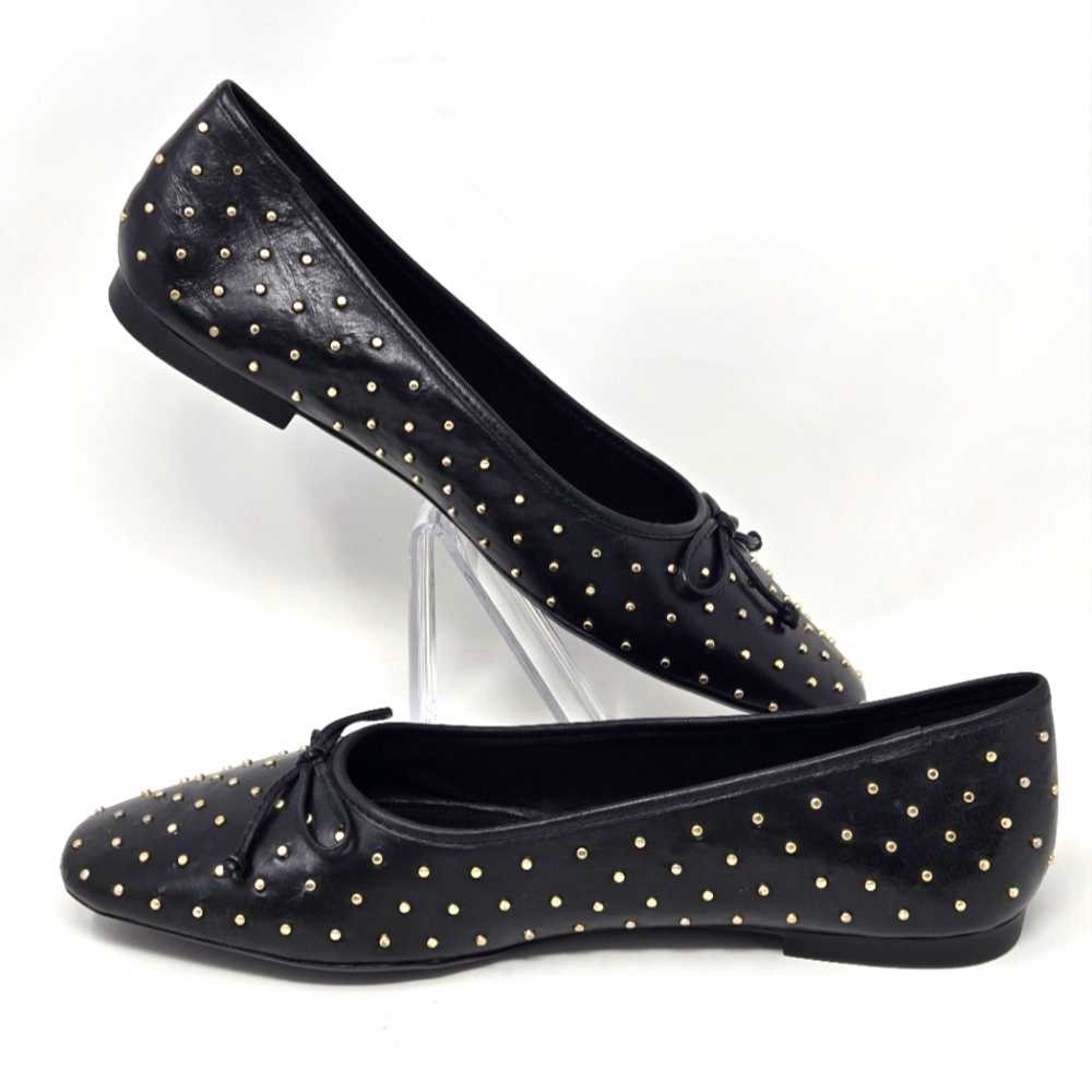 SCHUTZ Black Studded Flats